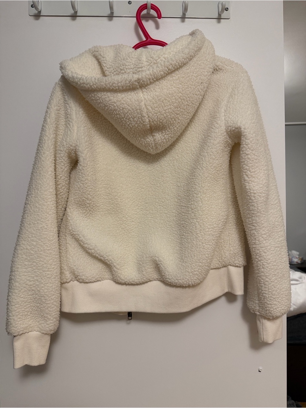Harley-Davidson Cream Sherpa Zip-Up Hoodie Jacket - Picture 4 of 12